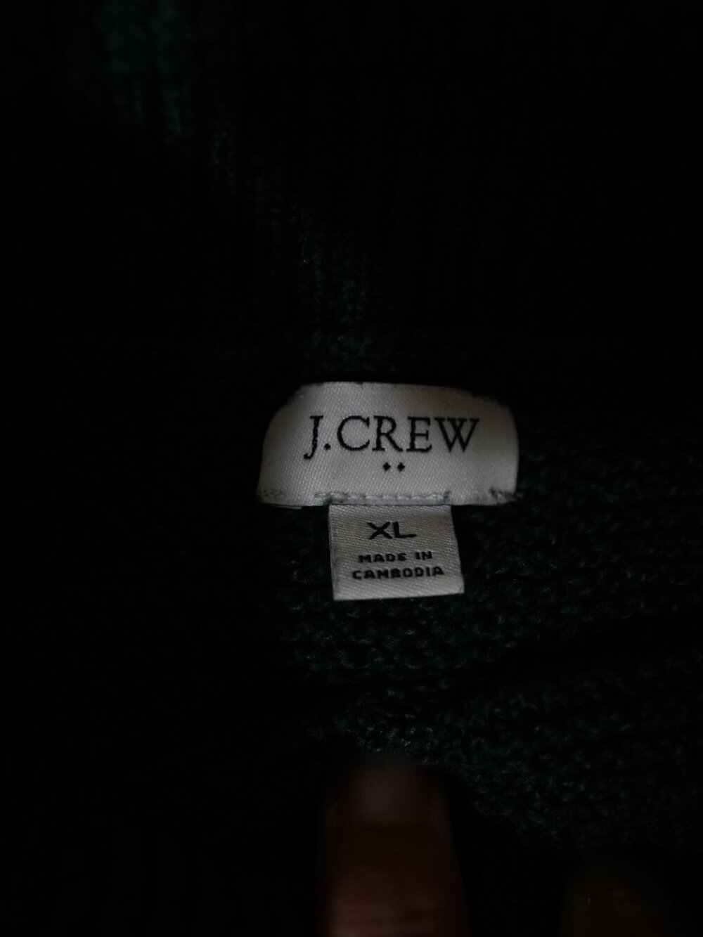 J.Crew Factory Teal Green Mock Neck Textured Knit Sweater XL Cozy Fall Winter - Picture 4 of 7